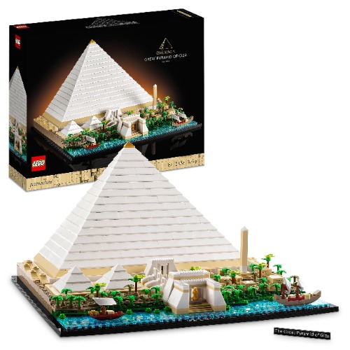 LEGO 21058 Architecture Cheopspyramiden Byggsats för Vuxna, Modellbyggsats av ett av Världens Underverk, Bygg Din Egen Heminredning, Presentidé