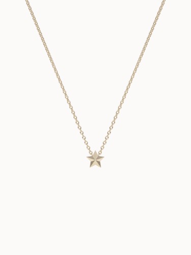 Solid Gold Star Necklace - Yellow Gold