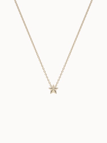 Solid Gold Star Necklace - Yellow Gold