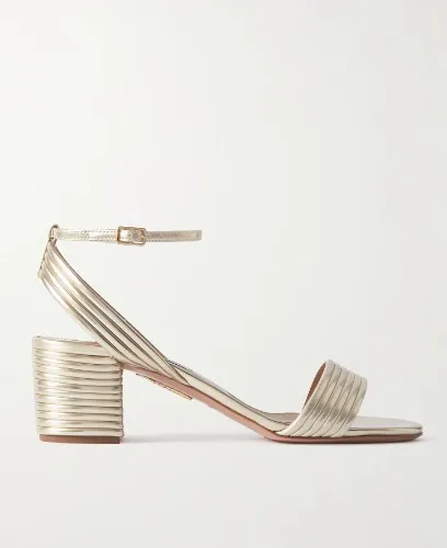 AQUAZZURA Sundance 50 metallic sandals