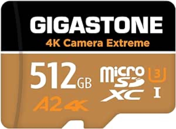 [5-Yrs Free Data Recovery] Gigastone 512GB Micro SD Card, 4K Camera Extreme, MicroSDXC Memory Card for GoPro, Action Camera, Nintendo-Switch, DJI, UHD Video, R/W up to 100/60MB/s, UHS-I U3 A2 V30 C10 - 4K Camera Extreme 512GB 4K Camera Extreme