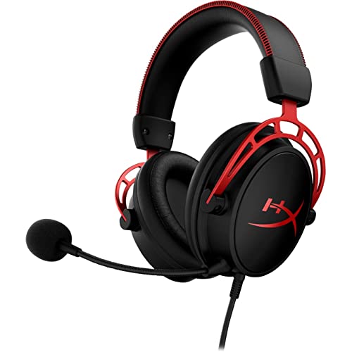 HyperX Cloud Alpha Gaming Headset - Dual Chamber Drivers - Durable Aluminum Frame - Detachable Microphone - Works with PC, PS4, PS4 PRO, Xbox One, Xbox One S (HX-HSCA-RD/AM) (Renewed) - Cloud Alpha | Black