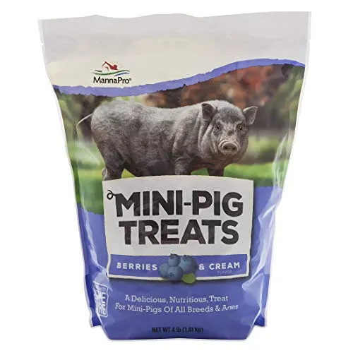 Manna Pro Mini Pig Berry & Cream Flavor Treats | Perfect Training Treats | 4 Pounds