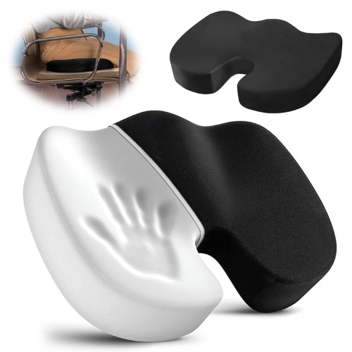 Aerostralia Seat Cushion, Desk Chair Cushion, Memory Foam Seat Cushion, for Office Chairs, Sciatica Car Seat Cushion for Back Coccyx Tailbone Pain Relief, No-Slip Protects (Black)