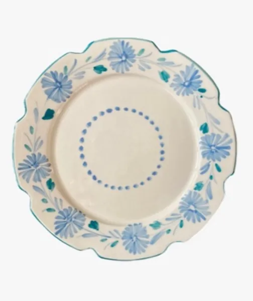 Blue and green side plate 