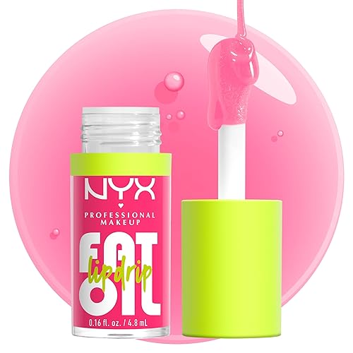 NYX PROFESSIONAL MAKEUP Fat Oil Lip Drip, Moisturizing, Shiny and Vegan Tinted Lip Gloss - Missed Call (Sheer Pink) - 02 Missed Call - 0.16 Fl Oz (Pack of 1)