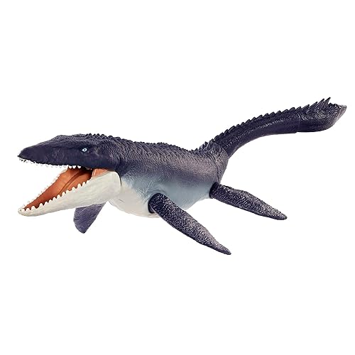 Mattel Jurassic World Dominion Dinosaur Action Figure, Mosasaurus 29-in Long Dino Toy with Movable Joints, Plus Downloadable App & AR