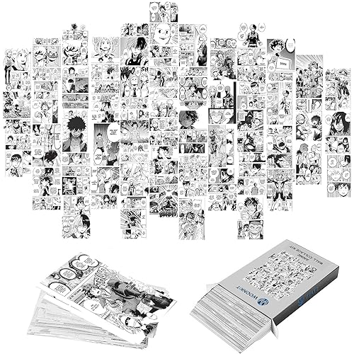 Woonkit My Hero Academia Posters (MHA), Anime Wall Collage, Manga Panels, Anime Room Bedroom Decor, Anime Posters Aesthetic, Anime Stuff, Anime Wall Decor, Anime Poster Pack, Manga Wall, 50PCS 4X6 INCH