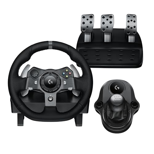 Logitech G920 Driving Force Racing Wheel & Pedals Plus Gear Shifter Bundle (Xbox One & PC) UK-Plug - G29 | G920 + Shifter - Xbox | PC