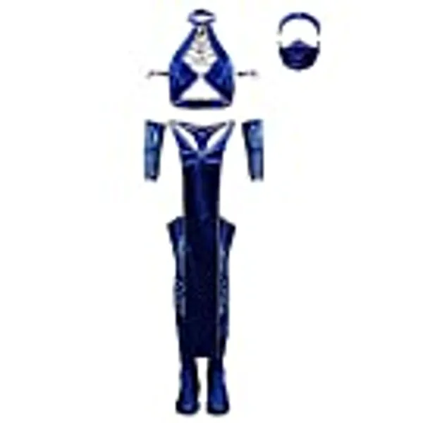 Verycos Women's Kitana Cosplay Costume Outfit Jacket Battle Suit Halloween Uniform
