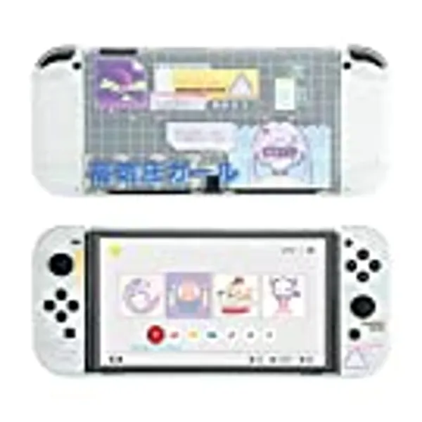 GeekShare Protective Case Slim Cover Case Compatible with Nintendo Switch OLED and Joy Con - Shock-Absorption and Anti-Scratch -- Steam Girl
