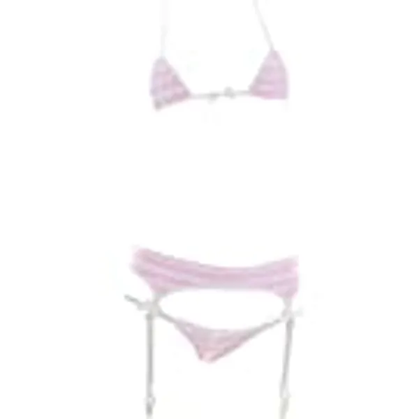 SINGUYUN Womens Sexy Micro bikini Suit Anime Bikini Cosplay Lingerie Kawaii Bra and Panty Set Cute