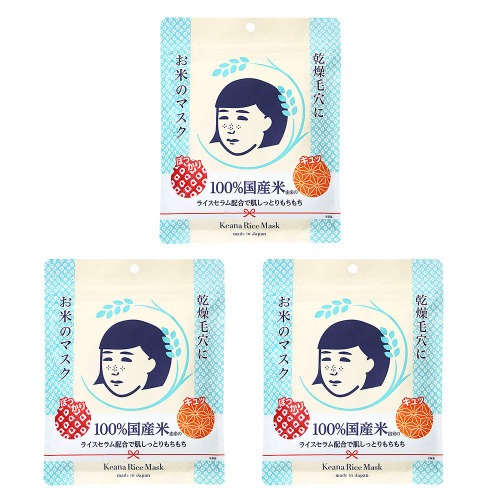 Pores 撫子 Rice of the mask 10 Piece Set of 3
