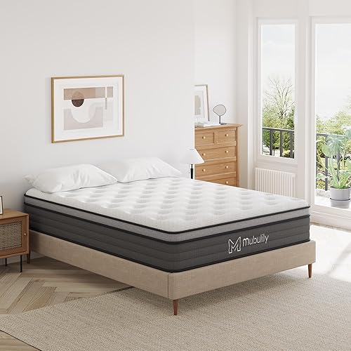 Mubulily Full Mattress,12 Inch Hybrid Mattress in a Box with Gel Memory Foam,Individually Wrapped Pocket Coils Innerspring for a Cool & Peaceful Sleep,CertiPUR-US. - 12 Inch - Full