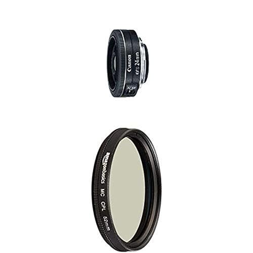 Canon EF-S 24mm f/2.8 STM Lens with Circular Polarizer Lens - w/ Polarizer