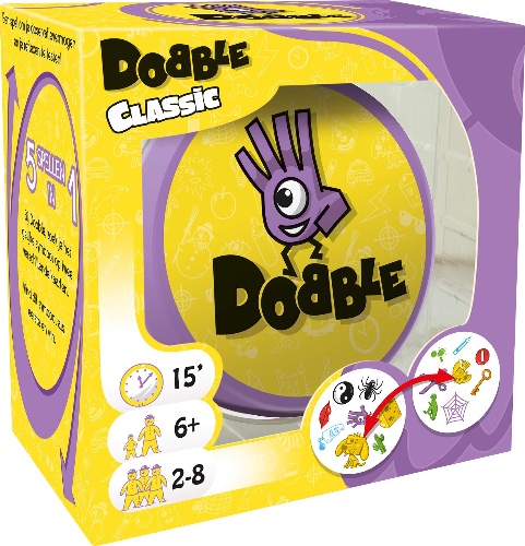 Dobble Classic NL - Kaartspel voor jong en oud - Test je snelheid, observatie en reflexen - Vijf spelvariaties mogelijk - Voor de hele familie - Taal: Nederlands - Klassiek
