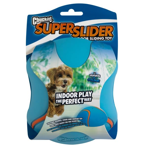 Chuckit! Indoor Super Slider Hond Zelf Fetch Squeaker Toy - Glijdt Onschadelijk Op De Meest Indoor Surfaces Indoor Hond Fetch Speelgoed
