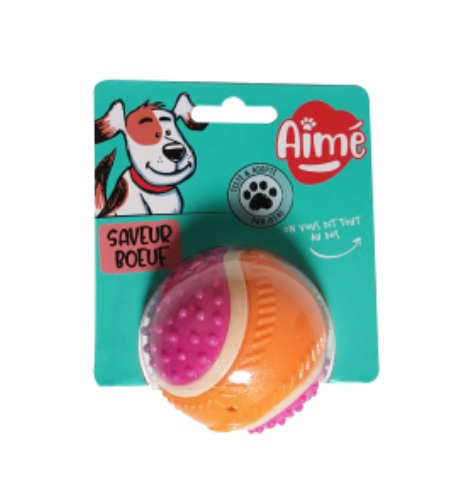 Aimé 5 Sense Bal met Rundvlees Smaak voor Hond, 6 cm, 0.06805 kg