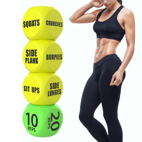 Skywin Workout Dice - Fun Exercise Dice for Solo or Group Classes, 6-Sided Foam Fitness Dice Great Dynamic Exercise Equipment - 