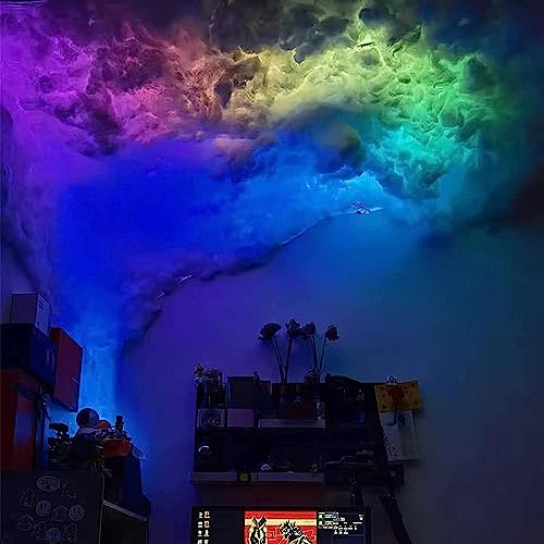 Bubinblau 3D Creative Cloud Lights, Fluffy Ceiling Lights, LED Thunder Cloud Lights for Ceiling, Cool Gaming Stuff for Bedroom Gaming Room Decor