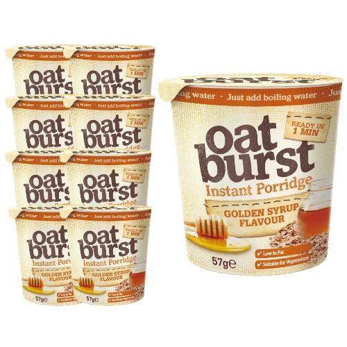 Oatburst Golden Syrup Instant Porridge Pots, 57g (Pack of 8)