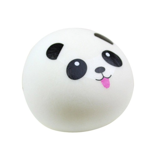 Mochi Squishy Toy Kawaii Panda Head Squeezing Fidget Toy Stretchy Squishies Stress Relief Stress Ball for Kids Adults Funny Rude Toy Anti-Stress Autism ADHD (White, 10CM)