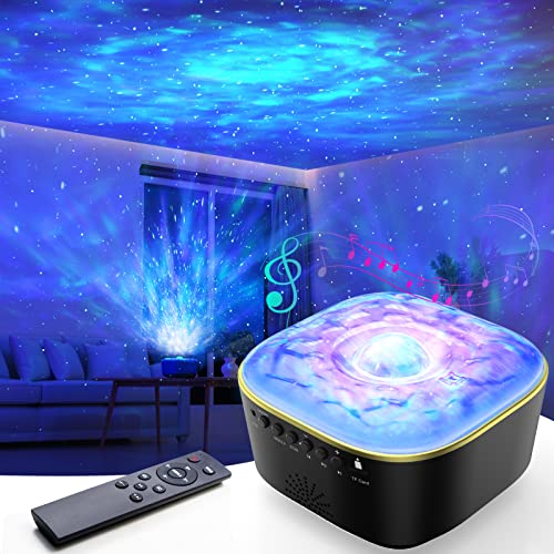 Bozhihong Galaxy Projector, Star Projector Night Light with Remote Control/Timer Function/Built-in Music, Light Projector with 8 Lighting Modes for Kids Baby Adults Bedroom Decor/Party/Gift(Black) - Black