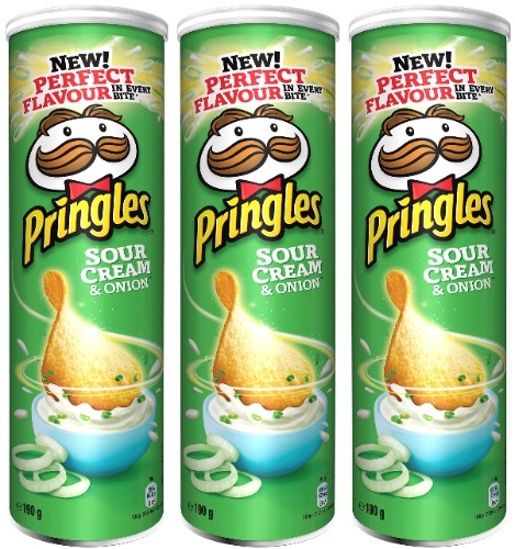 Pringles Sour Cream & Onion 190 gr. - [Pack 3]
