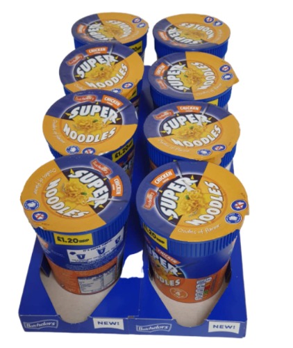Batchelors Super Noodles Chicken Flavour Pack of 8 Instant Snack Meal Pots