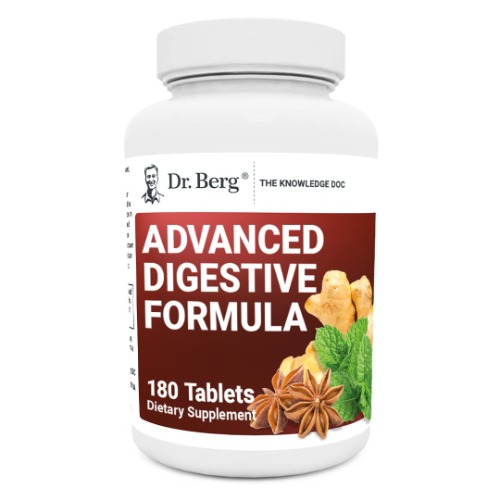 Dr. Berg's Advanced Digestive Formula Extra Strength - Helps Support Digestion, Reduce Gas and Bloating with Apple Cider Vinegar, Betaine Hydrochloride and Other Herbs to Aid Digestion - 90 Tablets