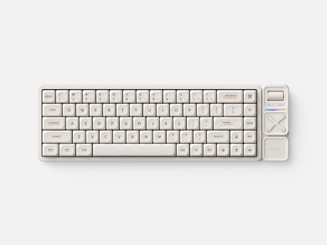 Magi65 Aluminum Low Profile Mechanical Keyboard | MG65 Pro / Ochre White / Gold Red