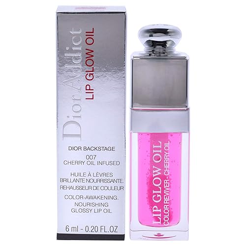 Christian Dior Addict Lip Glow Oil - 007 Raspberry Women Lip Oil 0.2 oz - 007 Raspberry - 0.2 Fl Oz (Pack of 1)