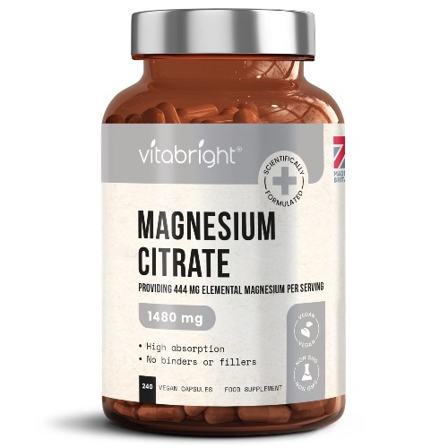 Magnesium Citrate - 240 Capsules (4 Month Supply)