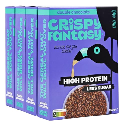 Crispy Fantasy Protein Cereal, 4 Boxes - Double Chocolate