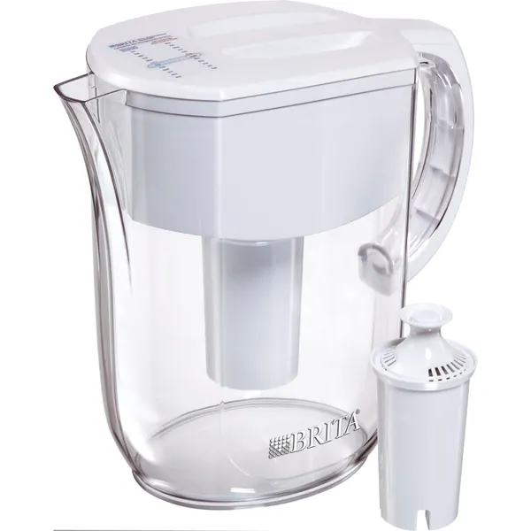 Brita Large 10 Cup Everyday Water Pitcher with Filter - BPA Free - White