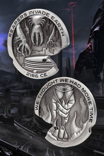 Mass Effect The Fall of Earth Challenge Coin | Default Title