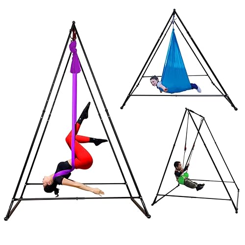 KT Dedicated Stand Frame For Aerial Yoga And Therapy Sensory Hammock Model KT1.1520YG. Foldable, Portable, Height Adjustable, Stable and Durable Upgraded Yoga Swing Stand Frame