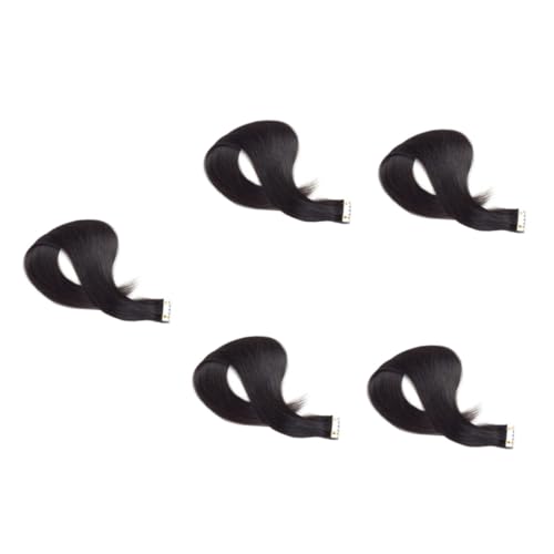 5St slico hair styling Haar Styling Haarwäsche wundrrschön schöning exsteschions echthaar Haarverlängerung hair care perücken lockig Haarnadel Haarring Klebeband Fräulein Stirnband - mediumx5pcs - schwarzx5Stk