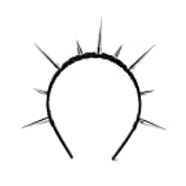 Spiked headband, Gothic Tiara for Women, Goth Crown, cosplay Costume Party Accessories (9 spikes)