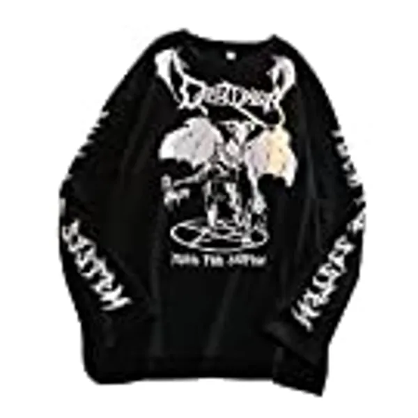 Gothic Cartoon Horror Graphic T-Shirt Women Character Print Loose Punk Japanese Pullover Top Harajuku Street Tees …