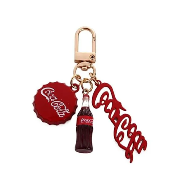 Gagaciso Portachiavi con tappo di bottiglia di Coca-Cola, ciondolo a forma di lettera di Coca-Cola, portachiavi per bevande, regalo per amici, donne, uomini, accessori per charm, gioielli