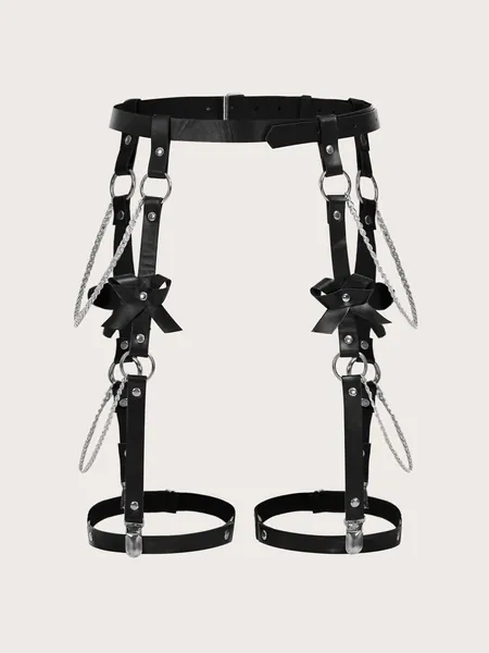 con cadena con diseño de aro arnés con liga
