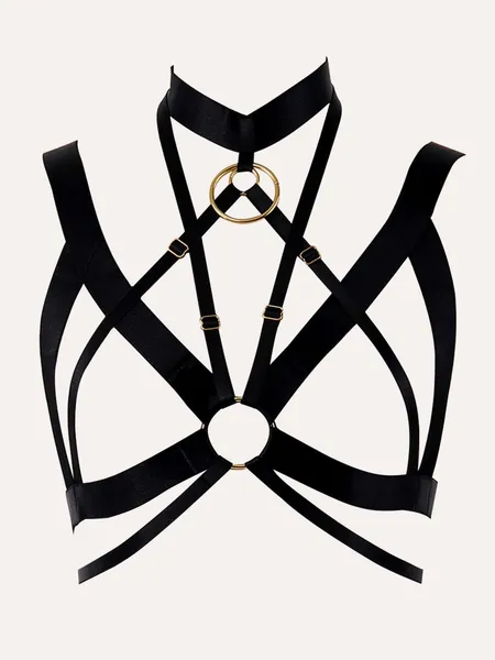 Sujetador arnés con diseño de aro halter