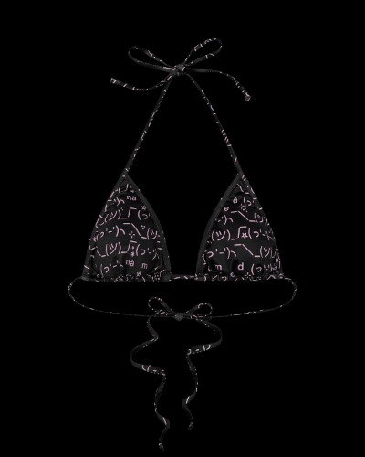 MALFUNCTION BIKINI TOP BLACK