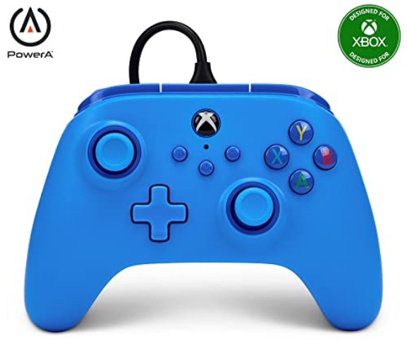 PowerA Wired Controller for Xbox Series X|S - Blue, Officially Licensed for Xbox - Blue