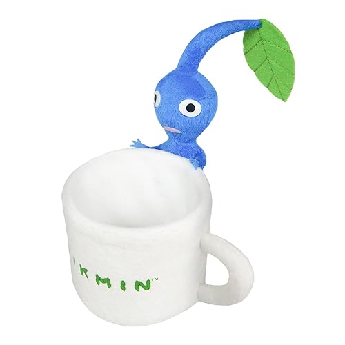 Nintendo Sanei Boeki PKZ02 Pikmin Plush Merchandise Series, Blue Pikmin Accessory Holder (Mug), Height 5.9 inches (15 cm)
