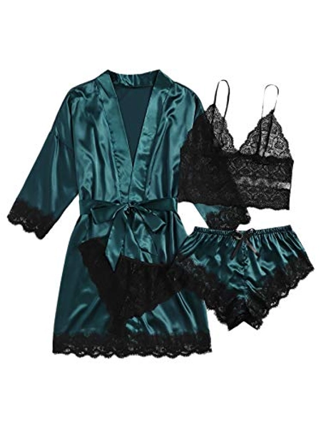 Throne | Goddess Cosmic | WDIRARA Women' Silk Satin Pajamas Set 4pcs ...