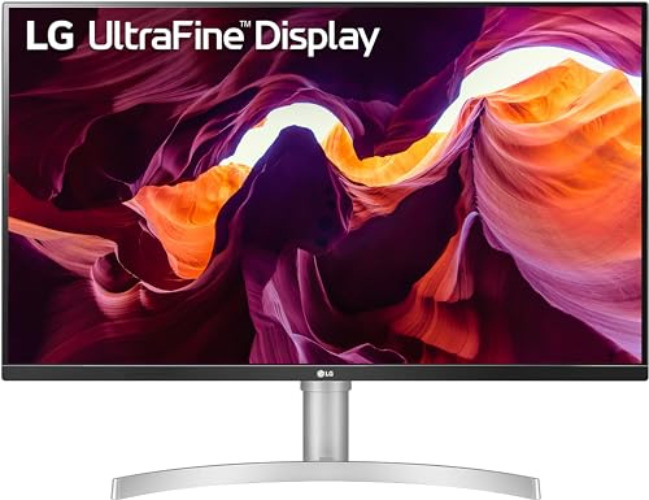 LG 27UL550-W 27 Inch 4K UltraFine IPS LED HDR Monitor with Radeon Freesync Technology and HDR 10, Silver - 27 inch - UHD Tile/Height/Pivot