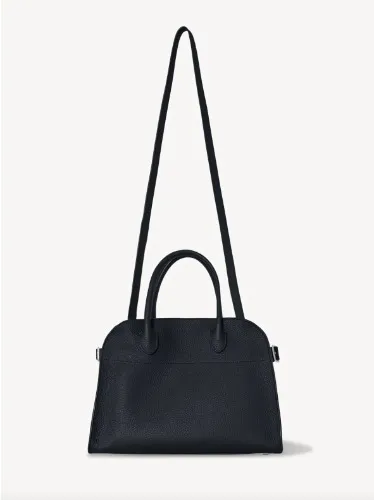 The Row - Soft Margaux Bag in Black Leather