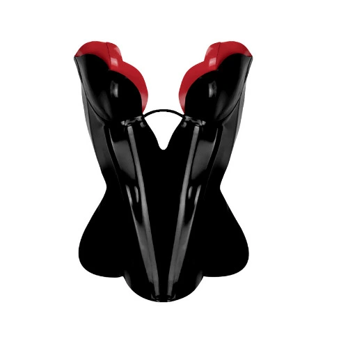 Double Tulip Cup Corset w/ Contrast Cup / Scallop Hem